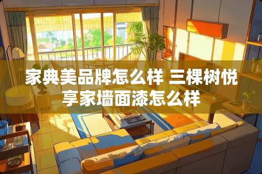家典美品牌怎么样 三棵树悦享家墙面漆怎么样
