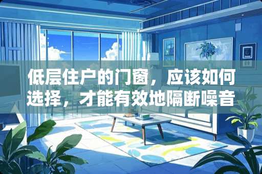 低层住户的门窗，应该如何选择，才能有效地隔断噪音？