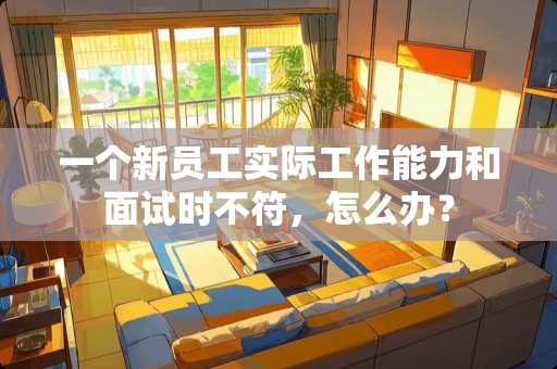 一个新员工实际工作能力和面试时不符，怎么办？