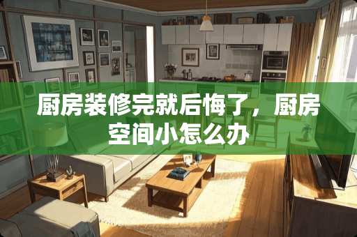 厨房装修完就后悔了，厨房空间小怎么办