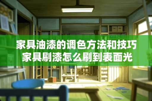 家具油漆的调色方法和技巧 家具刷漆怎么刷到表面光滑