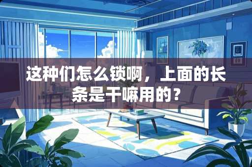 这种们怎么锁啊，上面的长条是干嘛用的？