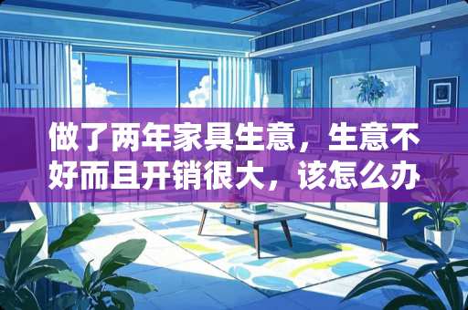 做了两年家具生意，生意不好而且开销很大，该怎么办 新买的家具放在家快一年了，味道还是很浓，该怎么办呢