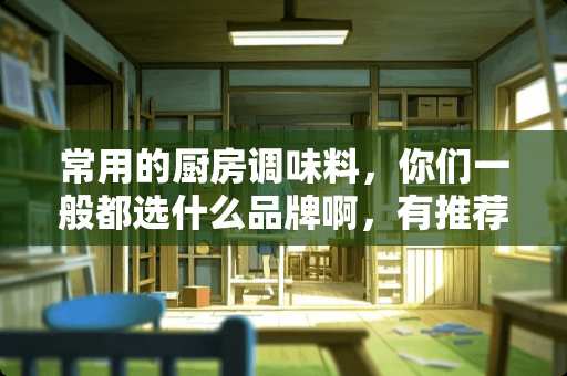常用的厨房调味料，你们一般都选什么品牌啊，有推荐吗？