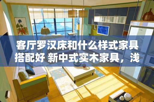 客厅罗汉床和什么样式家具搭配好 新中式实木家具，浅黄壁纸，搭配抽象油画可以吗？应该如何搭配