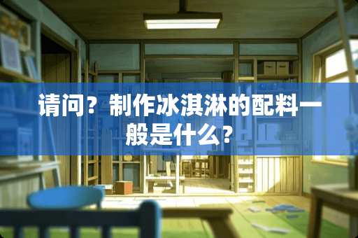 请问？制作冰淇淋的配料一般是什么？