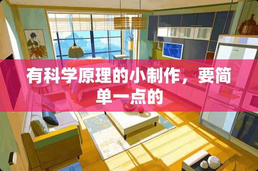 有科学原理的小制作，要简单一点的