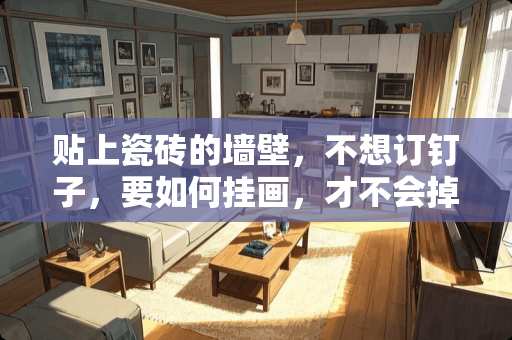 贴上瓷砖的墙壁，不想订钉子，要如何挂画，才不会掉下来 瓷砖墙面上如何免打孔固定电线