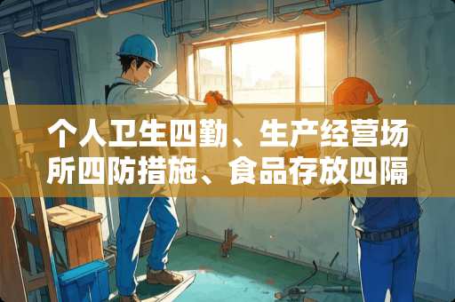 个人卫生四勤、生产经营场所四防措施、食品存放四隔离、食品卫生要求包括哪些? 个人卫生四勤、生产经营场所四防措施、食品存放四隔离、食品卫生要求包括哪些?