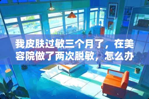 我皮肤过敏三个月了，在美容院做了两次脱敏，怎么办