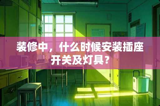 装修中，什么时候安装插座开关及灯具？