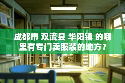 成都市 双流县 华阳镇 的哪里有专门卖服装的地方？