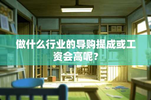 做什么行业的导购提成或工资会高呢？