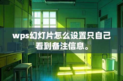 wps幻灯片怎么设置只自己看到备注信息。