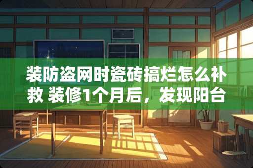 装防盗网时瓷砖搞烂怎么补救 装修1个月后，发现阳台的瓷砖裂了，从上之下全部5块砖都裂了，裂缝最大有2毫米，请分析一下是什么原因