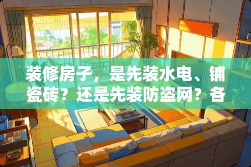 装修房子，是先装水电、铺瓷砖？还是先装防盗网？各有什么好处？