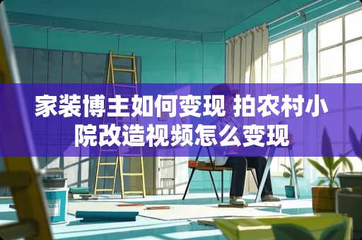 家装博主如何变现 拍农村小院改造视频怎么变现