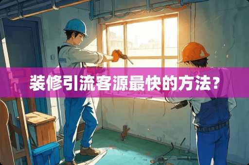 装修引流客源最快的方法？