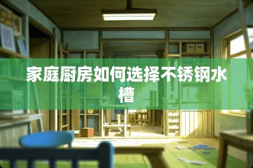 家庭厨房如何选择不锈钢水槽