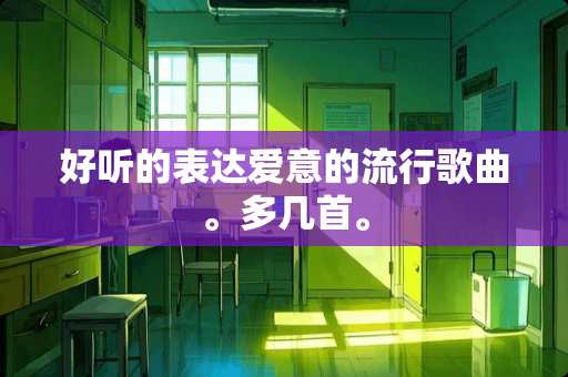 好听的表达爱意的流行歌曲。多几首。