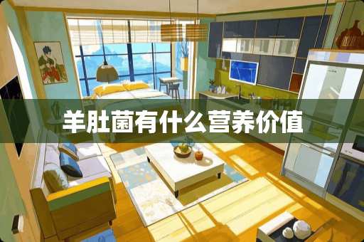 羊肚菌有什么营养价值