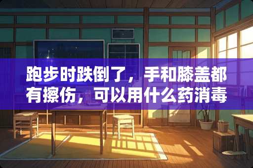 跑步时跌倒了，手和膝盖都有擦伤，可以用什么药消毒