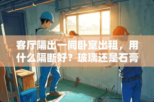 客厅隔出一间卧室出租，用什么隔断好？玻璃还是石膏板 4平米的暗卫怎么装修好