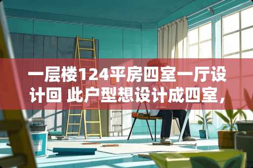 一层楼124平房四室一厅设计回 此户型想设计成四室，该如何设计玄关