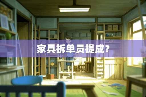 家具拆单员提成？