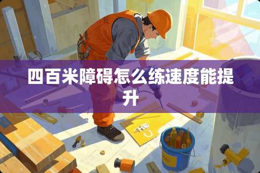 四百米障碍怎么练速度能提升