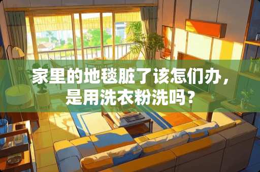 家里的地毯脏了该怎们办，是用洗衣粉洗吗？