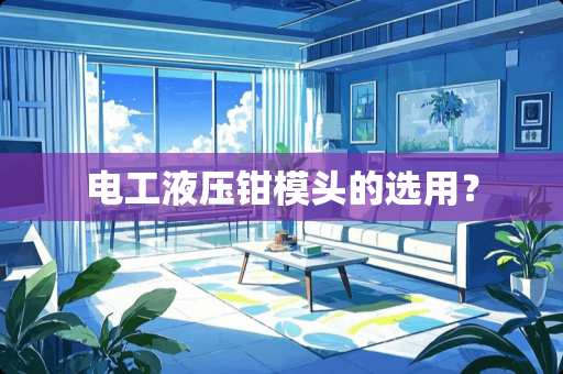 电工液压钳模头的选用？
