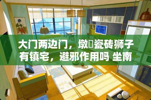 大门两边门，墩貼瓷砖狮子有镇宅，避邪作用吗 坐南向北的房子贴瓷砖要什么颜色好