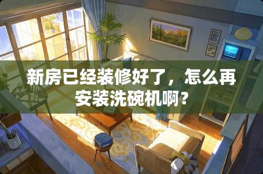 新房已经装修好了，怎么再安装洗碗机啊？