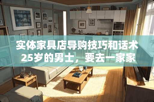 实体家具店导购技巧和话术 25岁的男士，要去一家家具店当导购，给点意见，我以后怎么发展