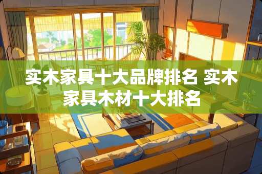 实木家具十大品牌排名 实木家具木材十大排名