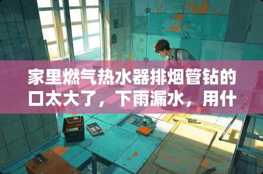 家里燃气热水器排烟管钻的口太大了，下雨漏水，用什么堵一下比较合适？