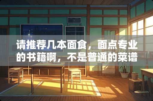 请推荐几本面食，面点专业的书籍啊，不是普通的菜谱。