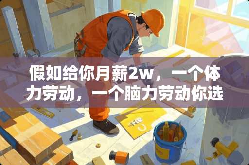 假如给你月薪2w，一个体力劳动，一个脑力劳动你选哪个 如何选购合适的沙发垫