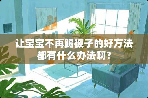 让宝宝不再踢被子的好方法都有什么办法啊？