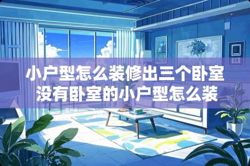 小户型怎么装修出三个卧室 没有卧室的小户型怎么装修