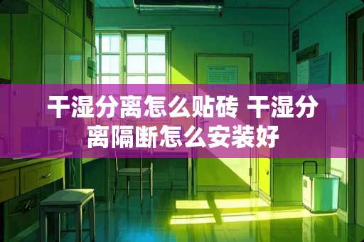 干湿分离怎么贴砖 干湿分离隔断怎么安装好