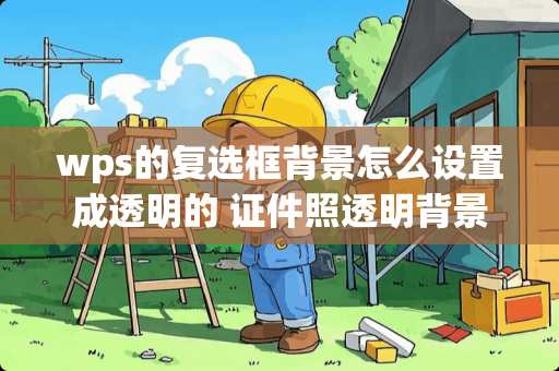wps的复选框背景怎么设置成透明的 **照透明背景是什么颜色