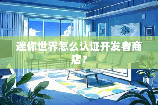 迷你世界怎么认证开发者商店？