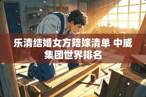 乐清结婚女方陪嫁清单 中威集团世界排名