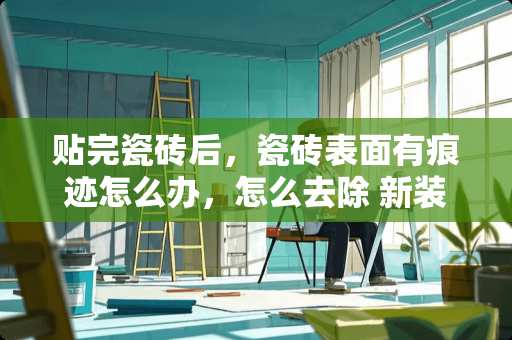 贴完瓷砖后，瓷砖表面有痕迹怎么办，怎么去除 新装修的房子，地板砖留下了水泥浆擦不掉，该怎么清理呢