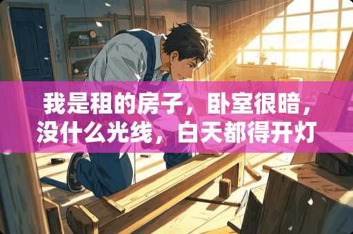 我是租的房子，卧室很暗，没什么光线，白天都得开灯，这样的卧室好不好，如果不好改怎样改善 卧室玻璃窗太阳光线太烈怎么办