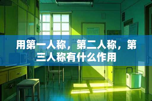 用第一人称，第二人称，第三人称有什么作用