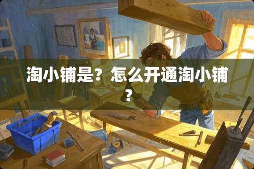 淘小铺是？怎么开通淘小铺？