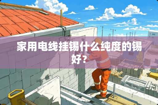 家用电线挂锡什么纯度的锡好？